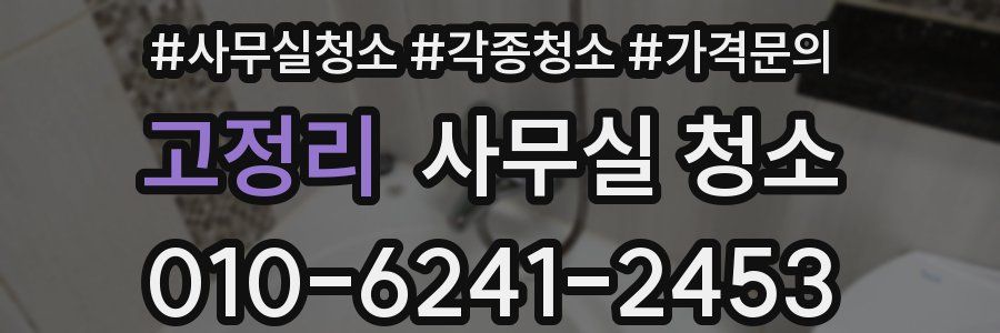고정리 사무실 청소
