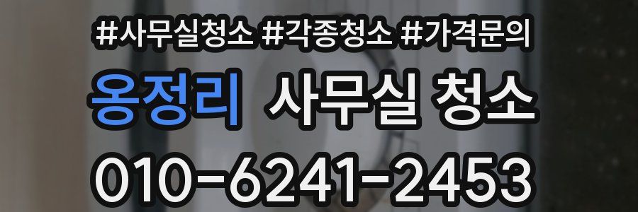 옹정리 사무실 청소