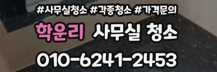 학운리 사무실 청소