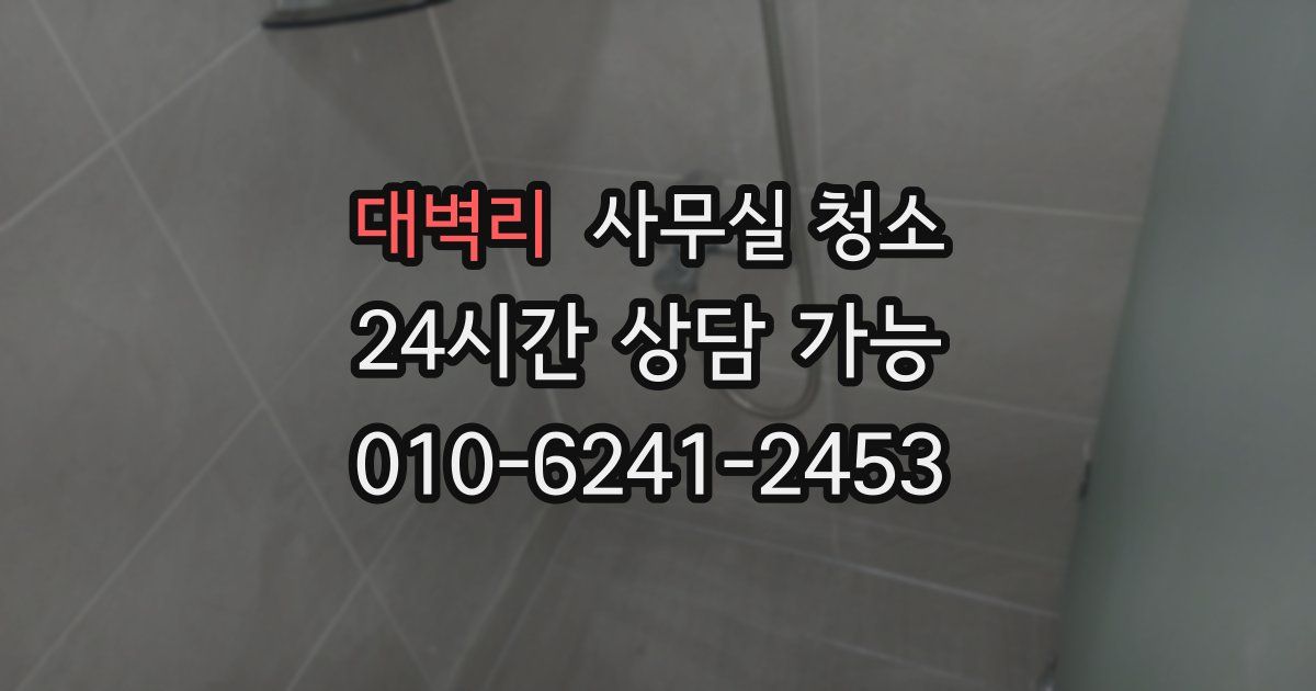 대벽리 사무실 청소