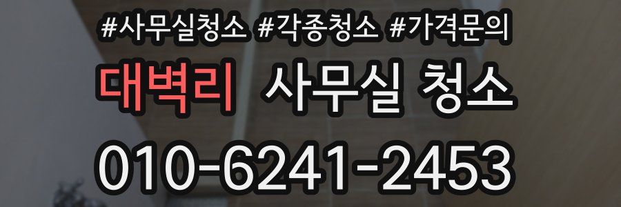 대벽리 사무실 청소