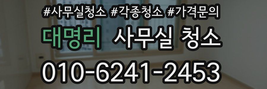 대명리 사무실 청소