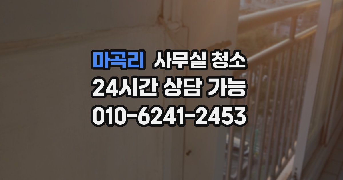 마곡리 사무실 청소
