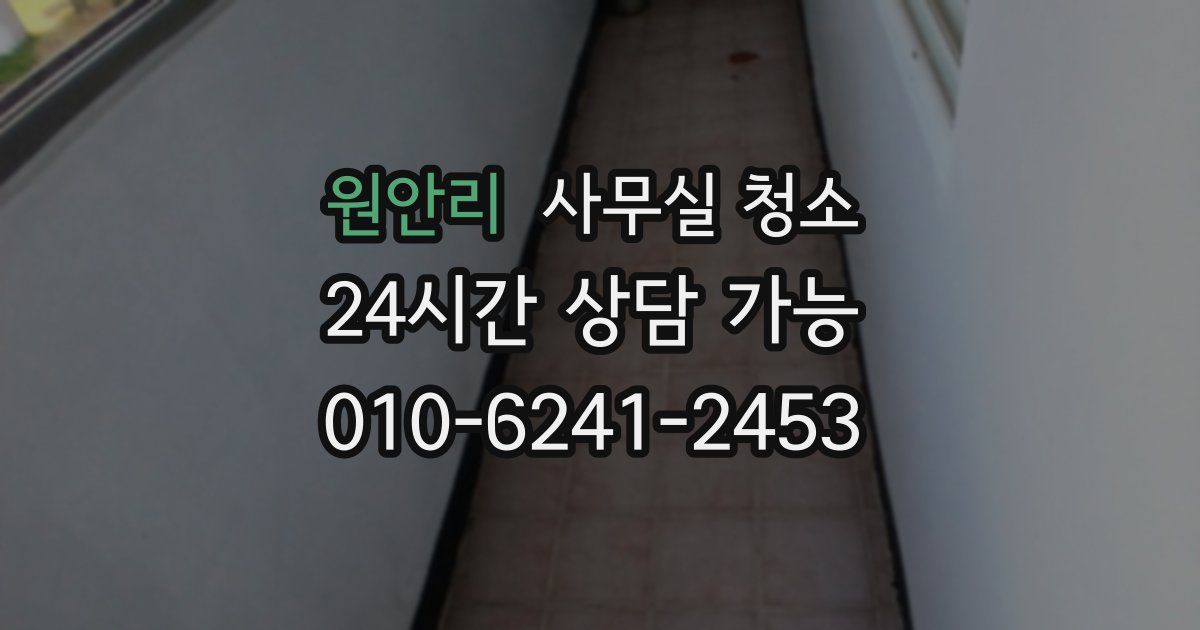 원안리 사무실 청소