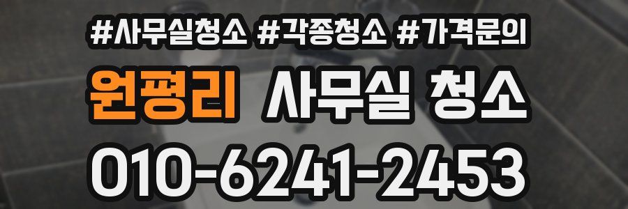 원평리 사무실 청소