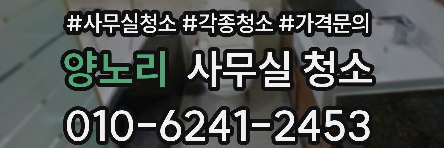 양노리 사무실 청소