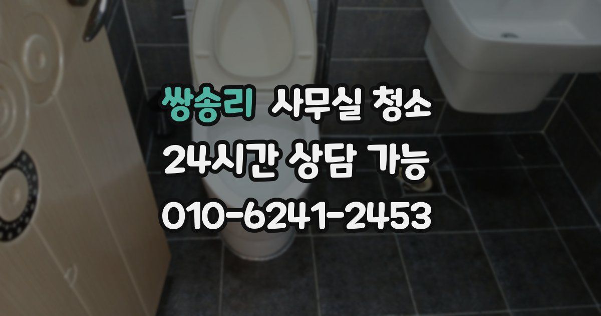 쌍송리 사무실 청소