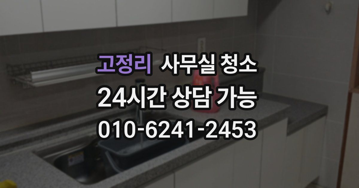 고정리 사무실 청소