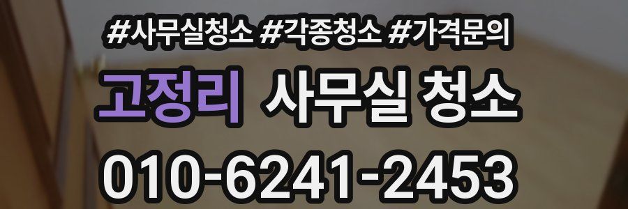 고정리 사무실 청소