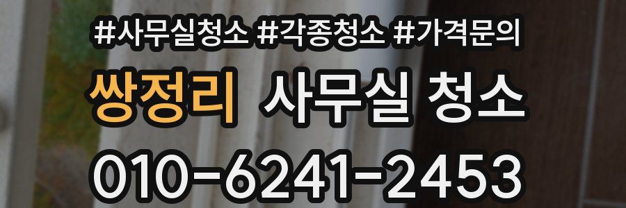 쌍정리 사무실 청소
