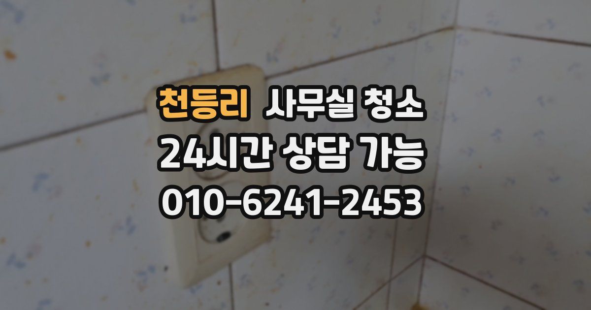 천등리 사무실 청소
