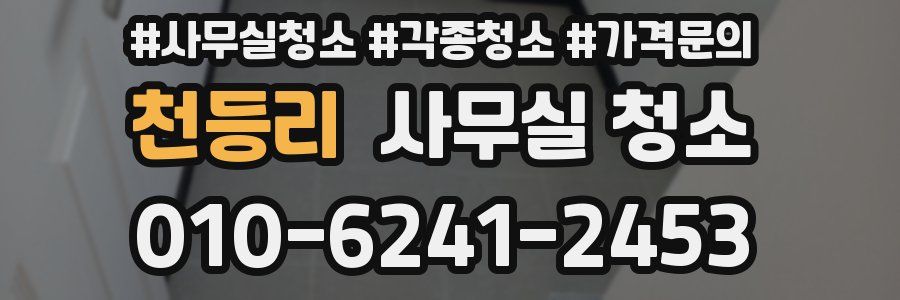 천등리 사무실 청소