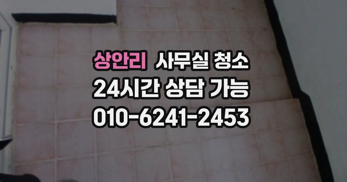 상안리 사무실 청소