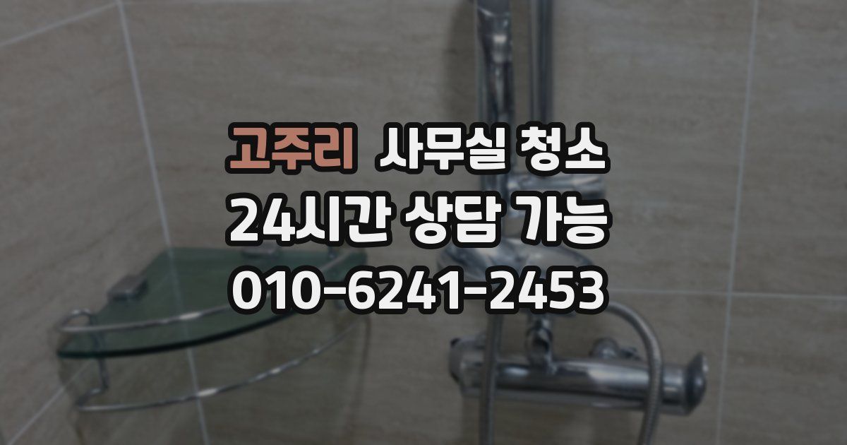 고주리 사무실 청소