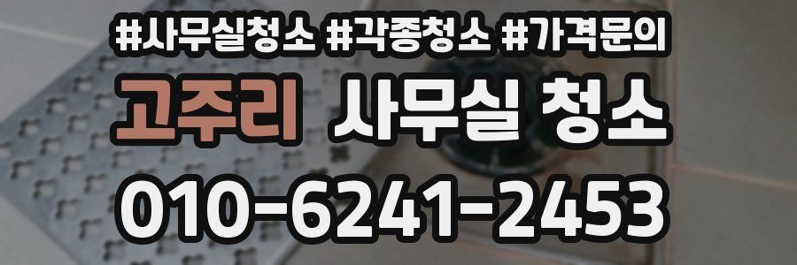 고주리 사무실 청소