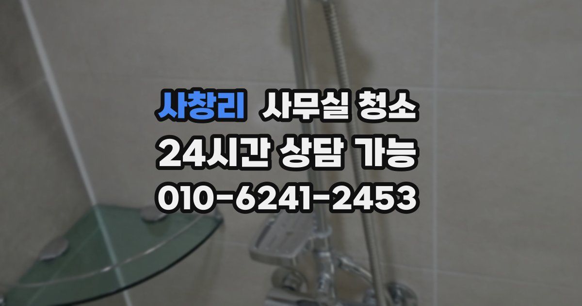 사창리 사무실 청소