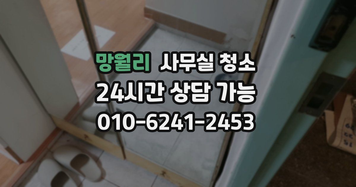망월리 사무실 청소