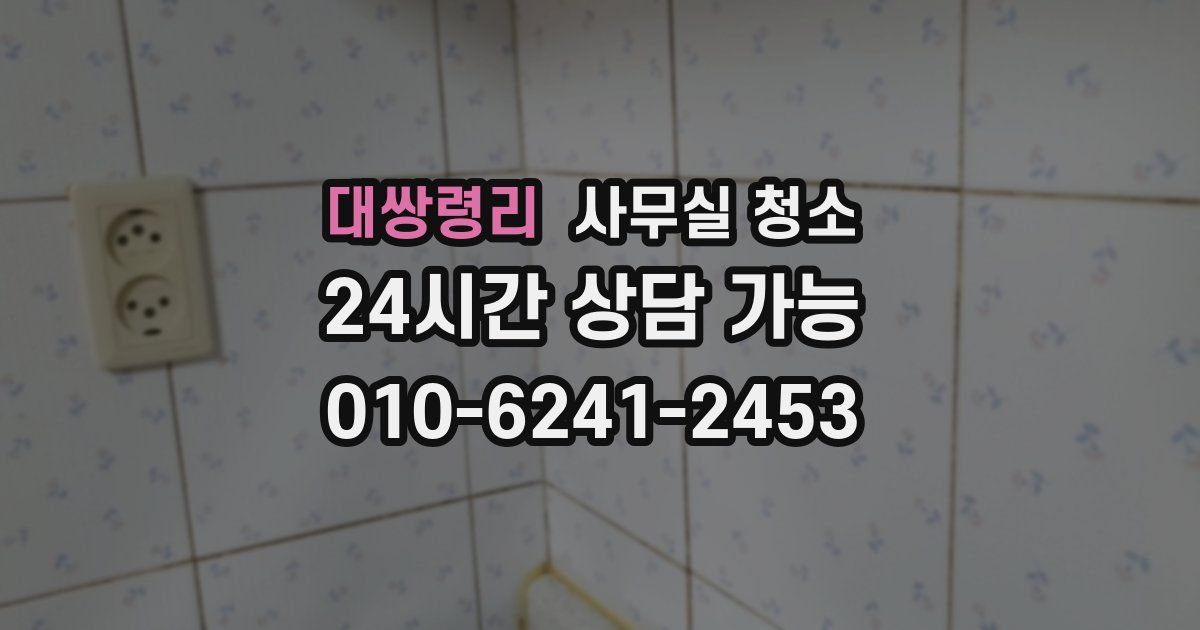 대쌍령리 사무실 청소