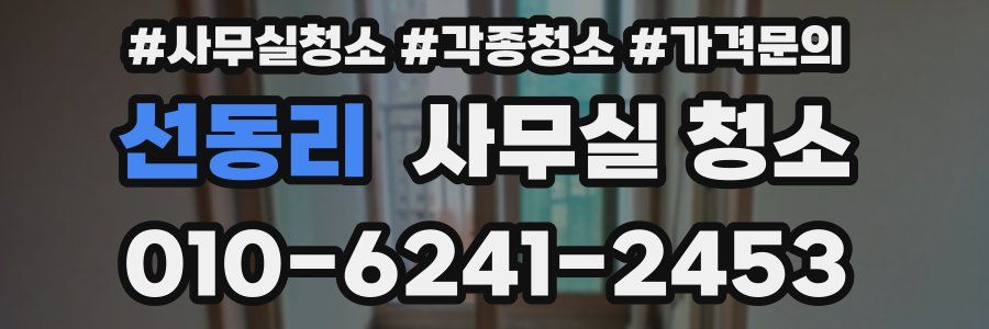 선동리 사무실 청소