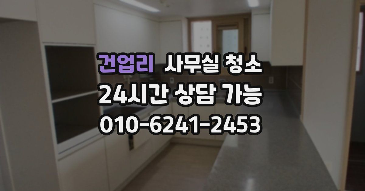 건업리 사무실 청소
