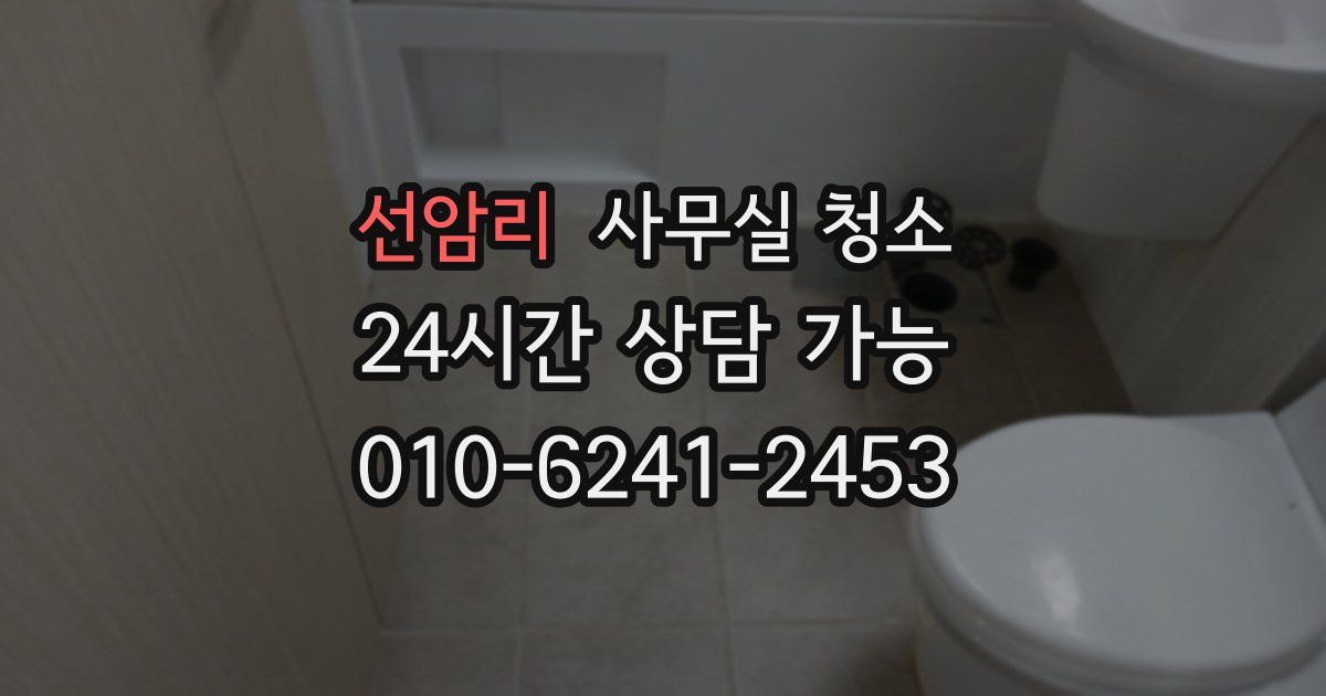 선암리 사무실 청소