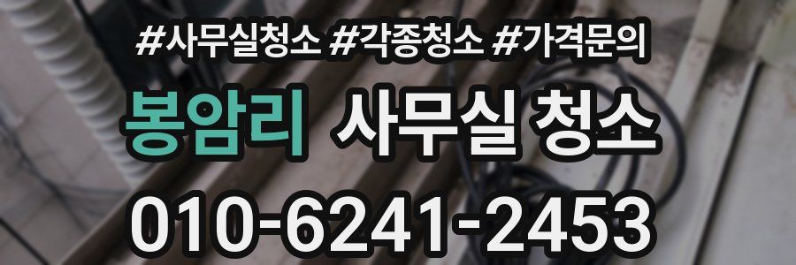 봉암리 사무실 청소