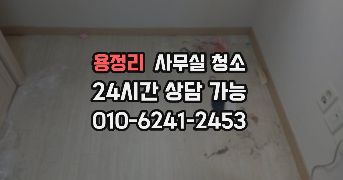 용정리 사무실 청소