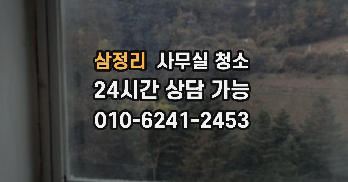 삼정리 사무실 청소