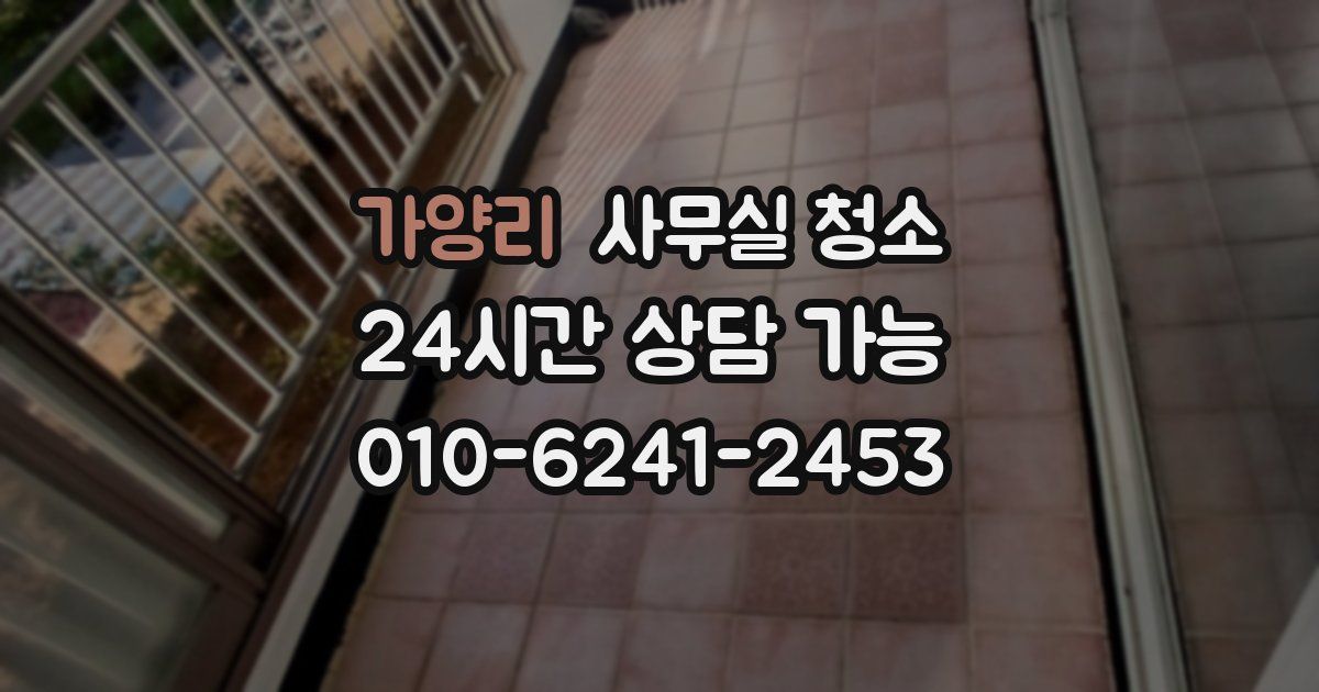 가양리 사무실 청소