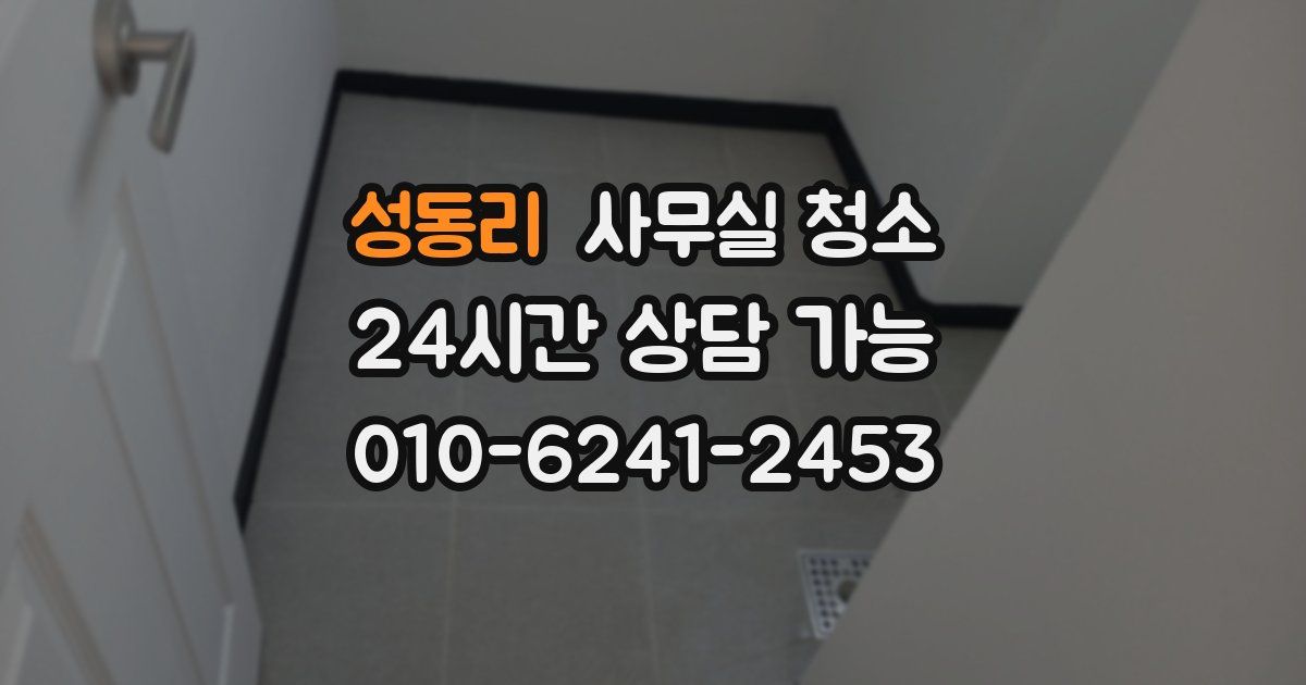 성동리 사무실 청소