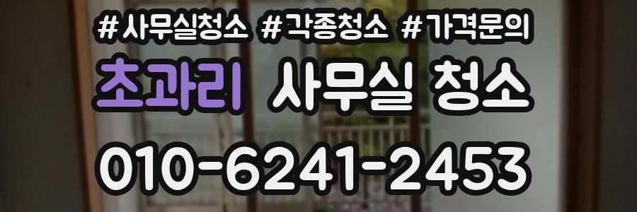 초과리 사무실 청소