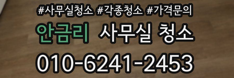 안금리 사무실 청소