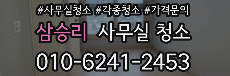 삼승리 사무실 청소