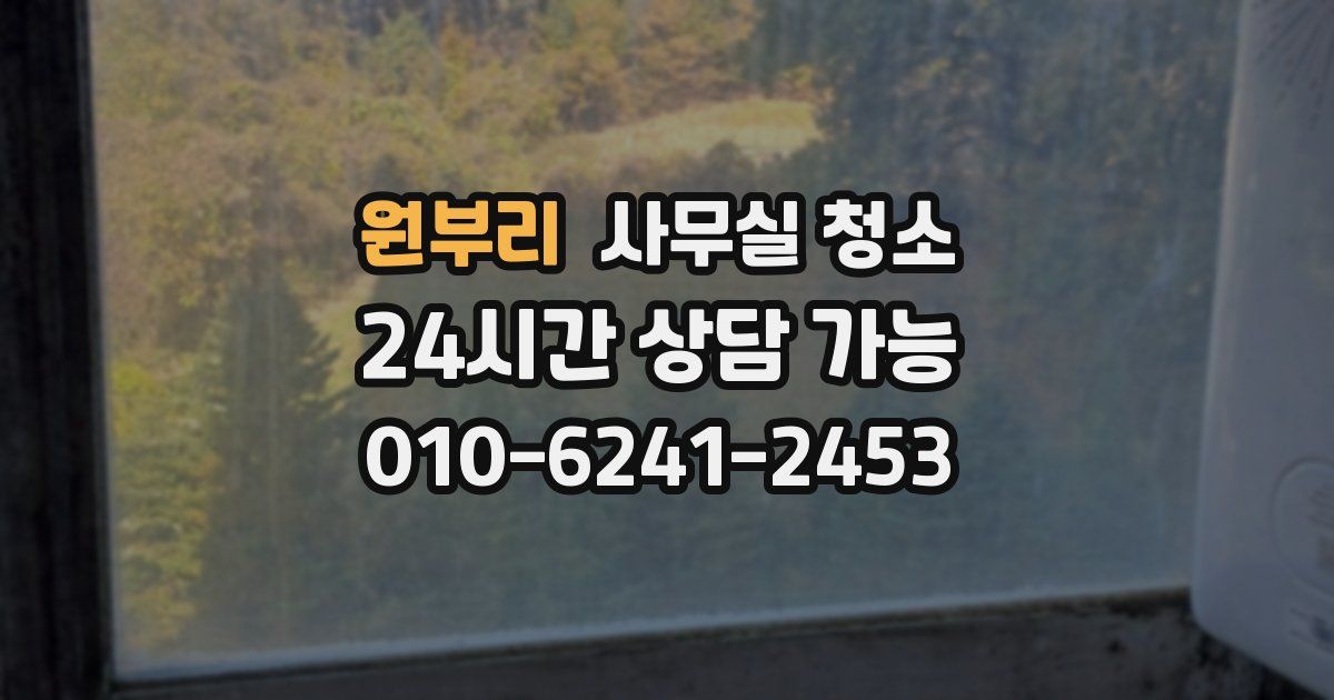 원부리 사무실 청소