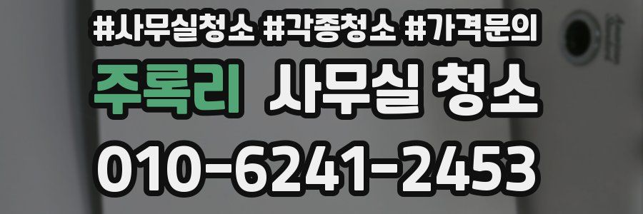 주록리 사무실 청소