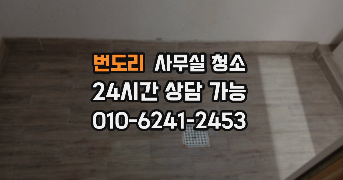 번도리 사무실 청소