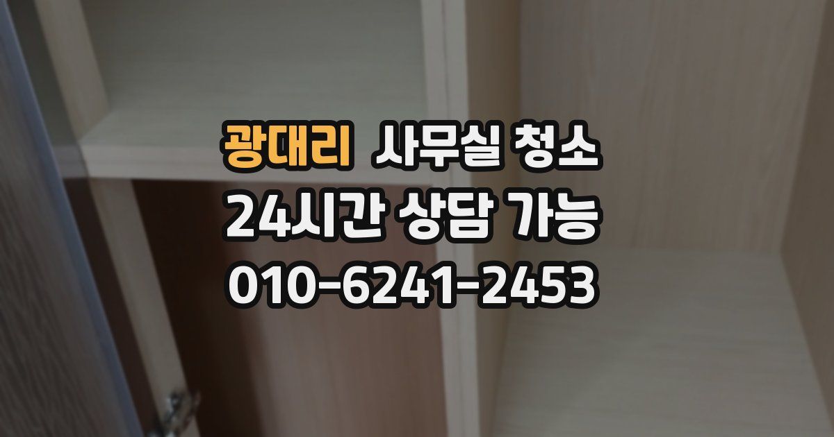 광대리 사무실 청소