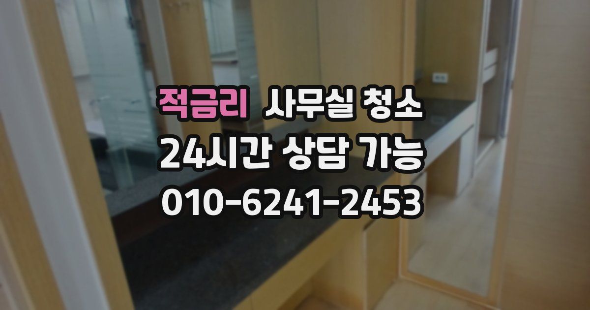 적금리 사무실 청소