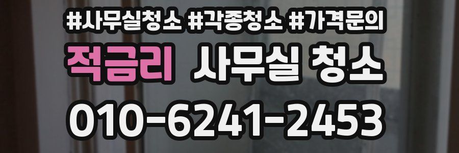 적금리 사무실 청소