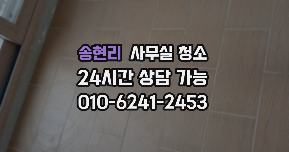 송현리 사무실 청소