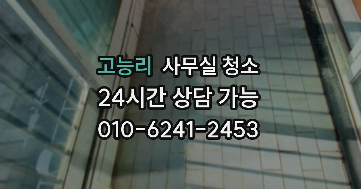 고능리 사무실 청소