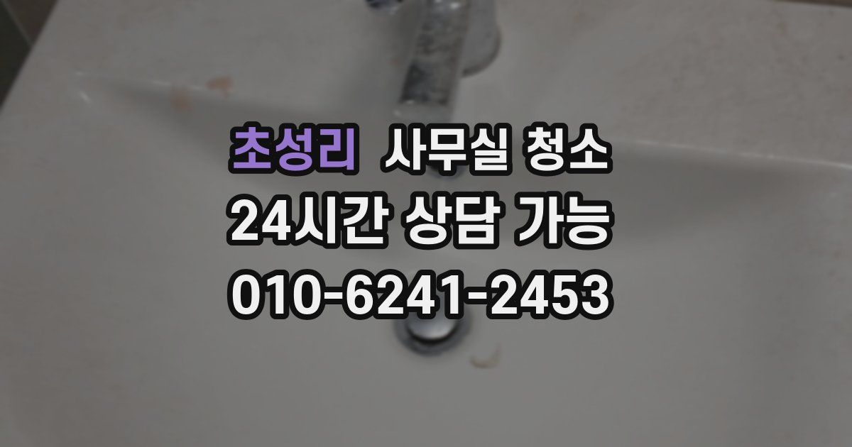 초성리 사무실 청소
