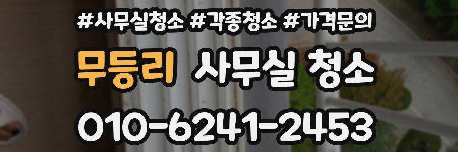 무등리 사무실 청소
