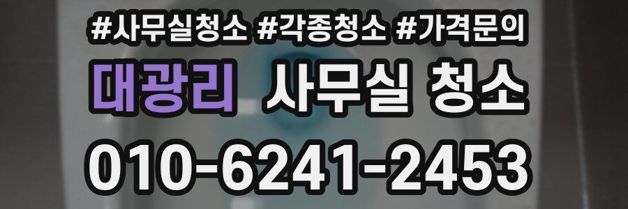 대광리 사무실 청소