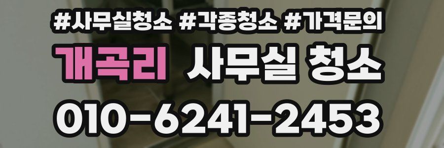 개곡리 사무실 청소
