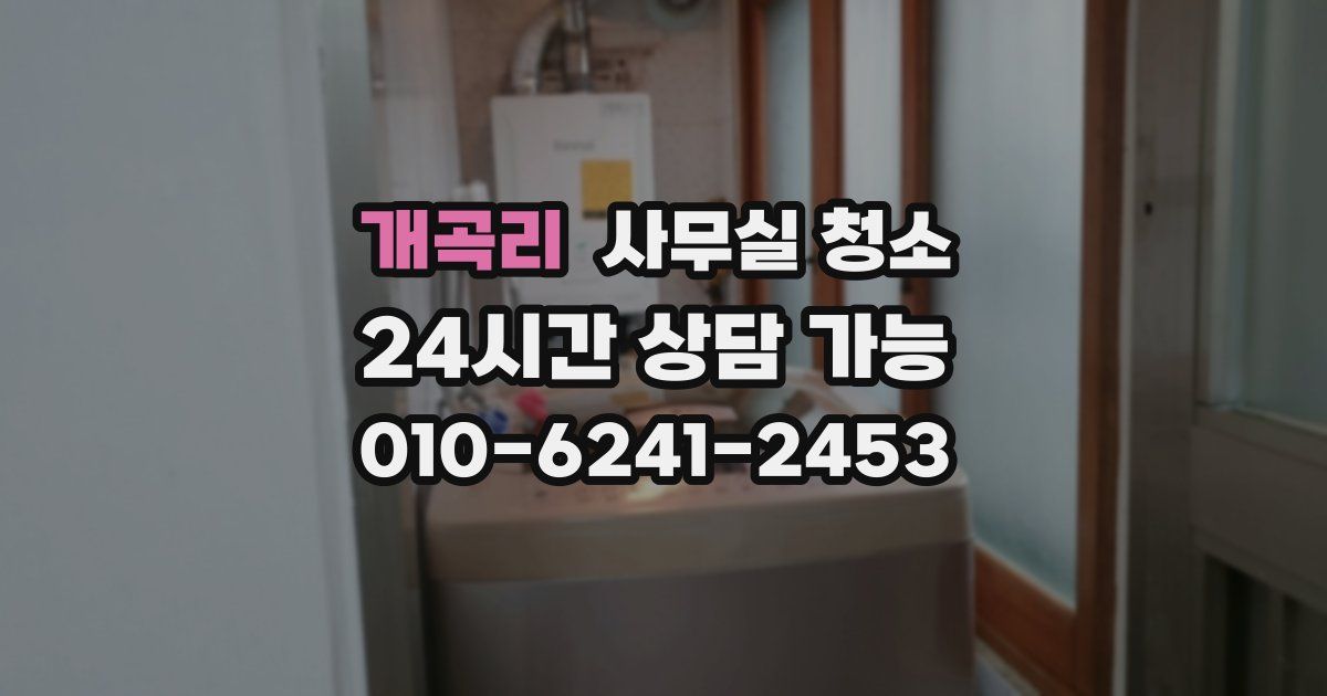 개곡리 사무실 청소