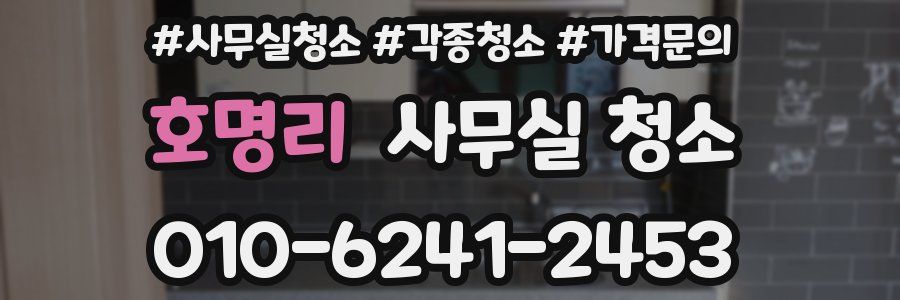 호명리 사무실 청소