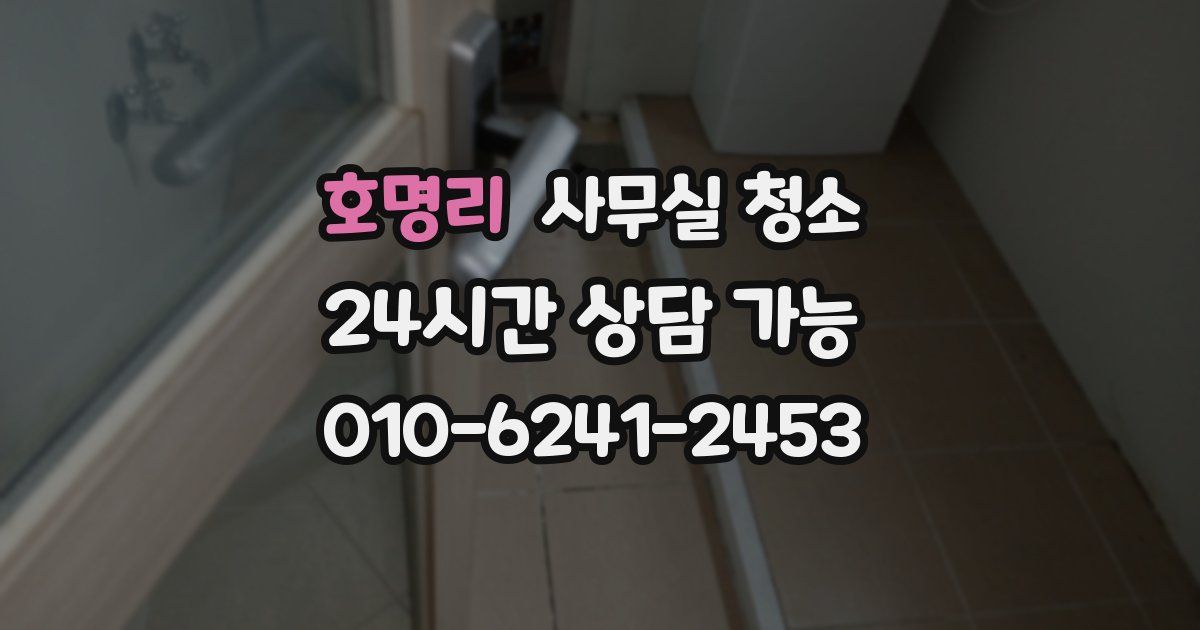 호명리 사무실 청소