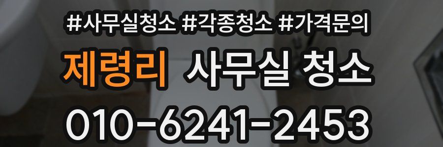 제령리 사무실 청소