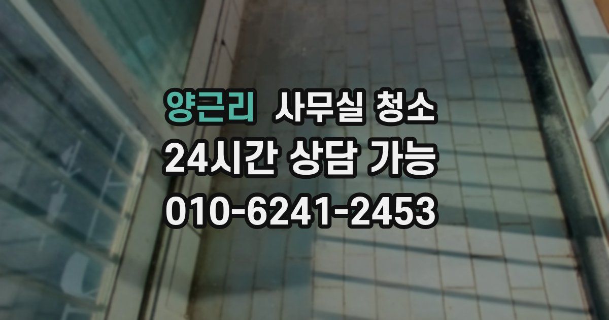 양근리 사무실 청소